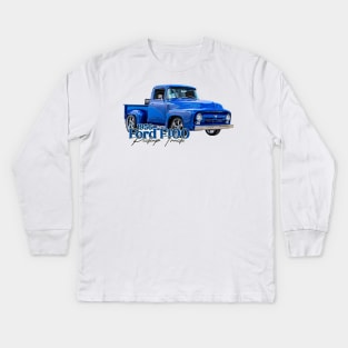 1956 Ford F100 Pickup Truck Kids Long Sleeve T-Shirt